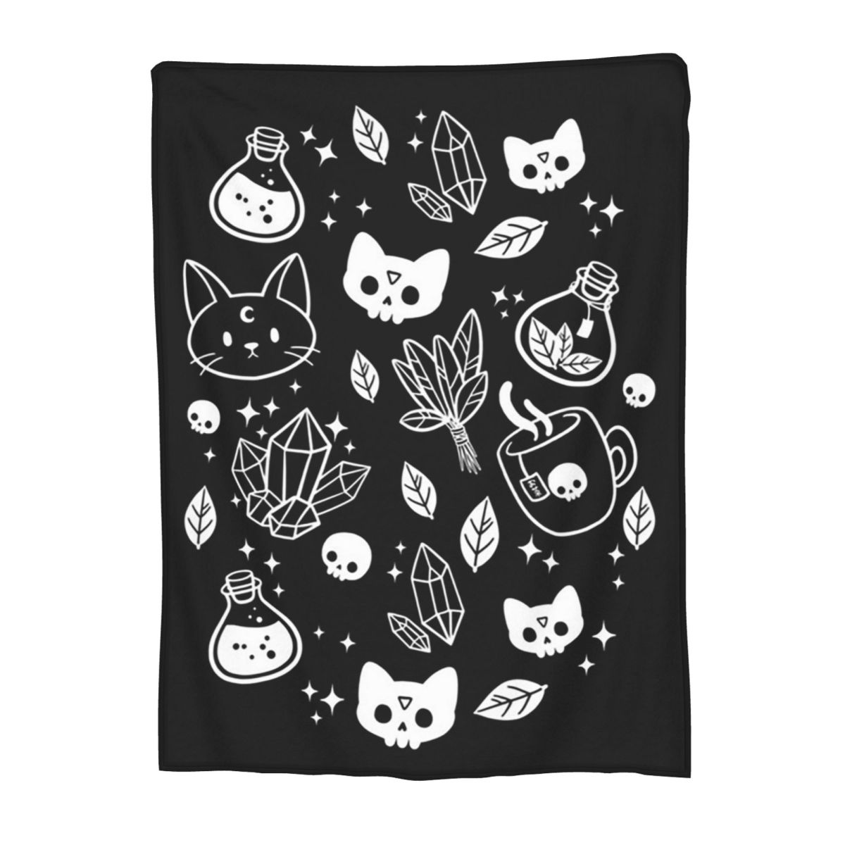 Herb Witch Black And White Nikury Blanket Flannel Sofa Throw Blanket Portable for Home Bedroom Outdoor Throws Bedspread Quilt 30x40in