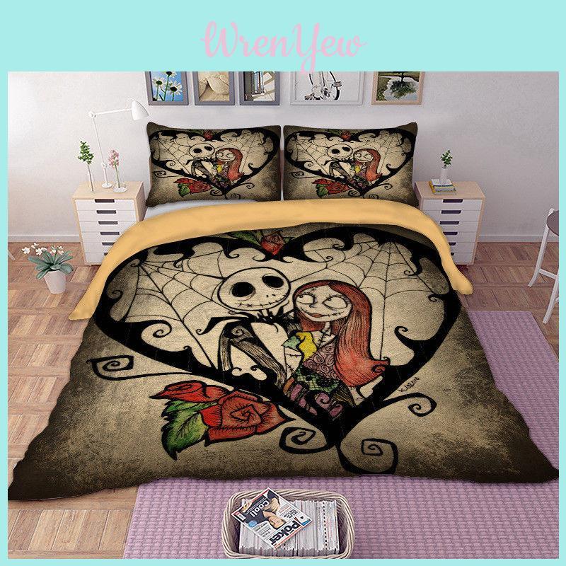 Exquisite Nightmare Before Christmas Duvet Cover And Pillow Cases Quilt Cover Bedding Set For A Timeless Appeal