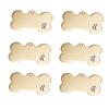 Hollowed Paw Shaped Collar  Pendant Engraved Dog Name Label Stainless Steel Shiny Puppies Tags