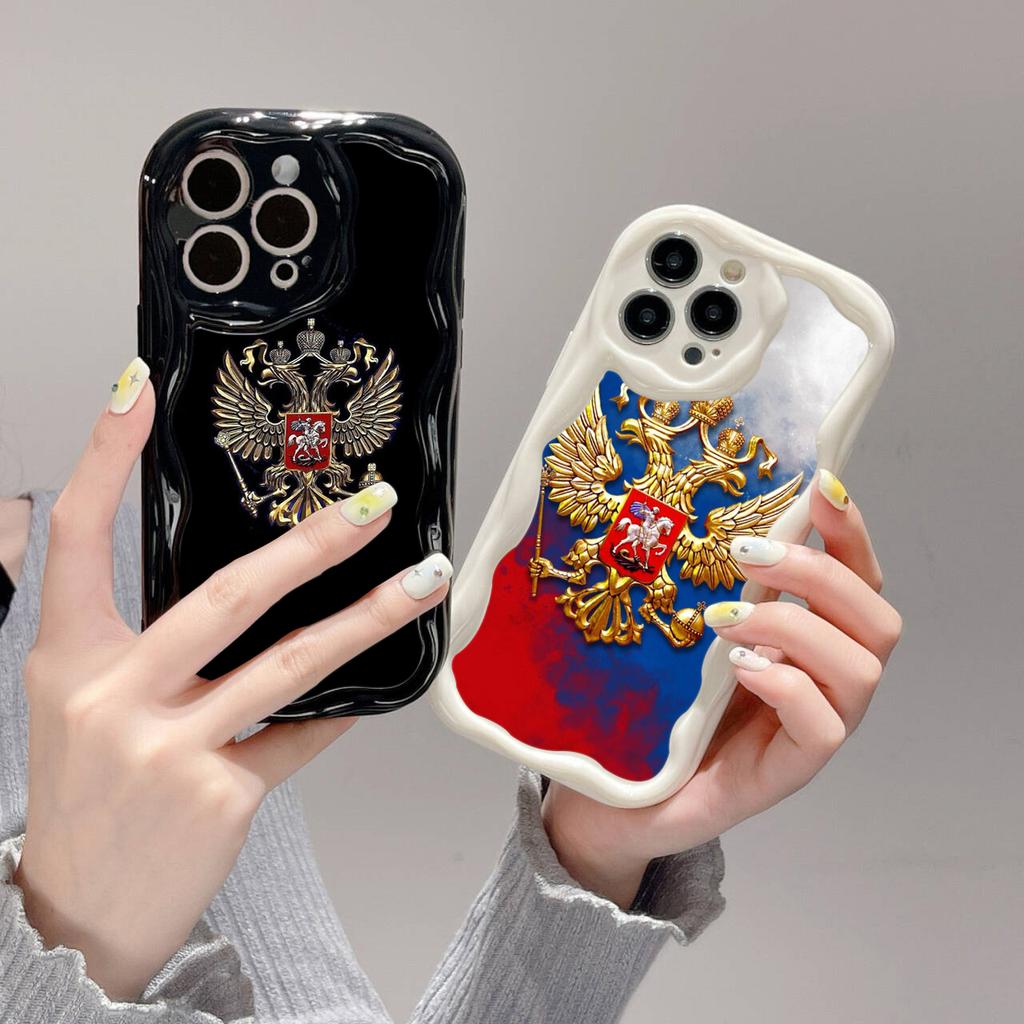 Ae96 Russia Emblem Flag Design Art Protective Phone Cases for Samsung S23 S24 Ultra A55 A14 A25 Infinix Hot 40 Pro Tecno Spark 20C Wave TPU Back Cover