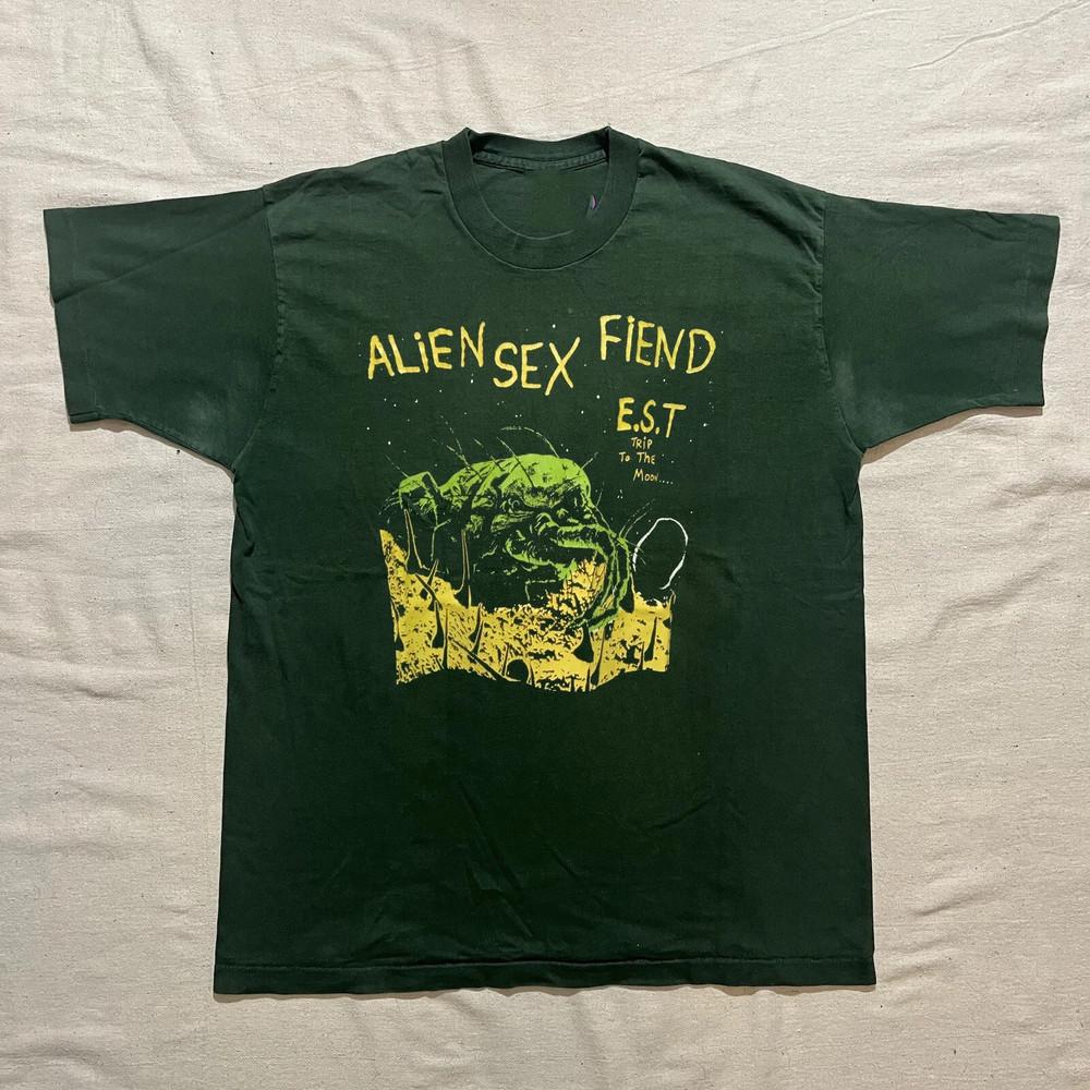 Alien Sex Fiend Группа Поездка в Лунный Лес Зеленый S до 5XL Футболка ZL348 Унисекс Футболка S