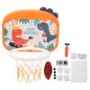 Dinosaurier Mini Basketballkorb mit Lichtsensor Anzeigetafel Verstellbare Höhe Wandmontage Basketballkorb für Kinder