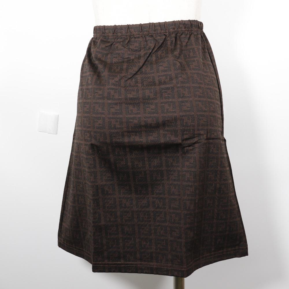 FENDI Zucca Mini skirt Brown Nylon Women Used