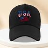 American Patriotic Baseball Cap Unisex Lightweight Breathable Adjustable with American Flag Pattern BlackRedWhiteBlue Suit