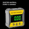 4 X 90 Degrees Digital LCD Protractor Inclinometer Magnetic 0.2 Degrees  Accuracy Angle Finder Level Box IP54