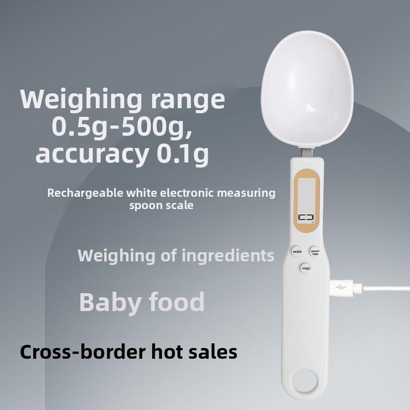 Electronic Measuring Spoon Scale Household Small Electronic Scale Weighing Spoon Weighing Kitchen Ingredients Food Scale Cat Food Weighing Gram