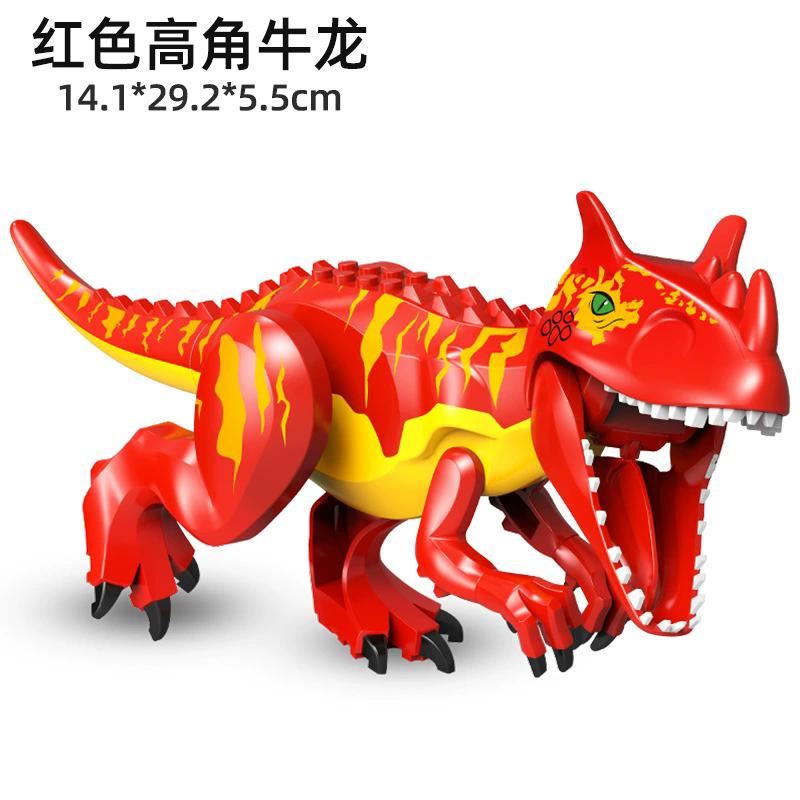 Children Simulation Dinosaurs World Velociraptor Raptor Building Blocks Tyrannosaurus Assemble Model Puzzle Montessori Boy Gift