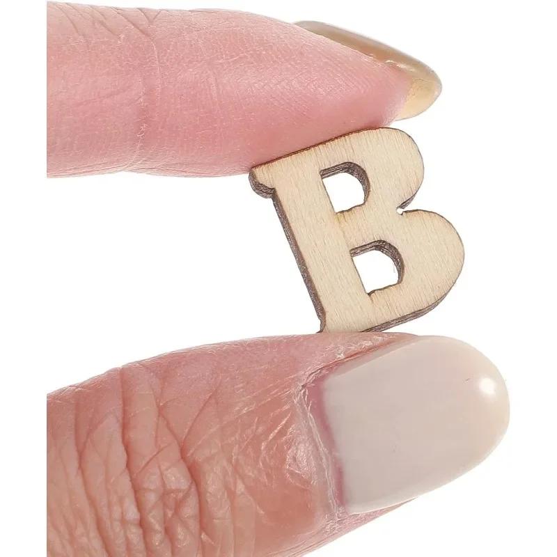 100pcs Craft Letters Small Wooden Alphabet Letters Unfinished Wood Letters Wood Pieces for Crafts Spelling Education Wood Crafts