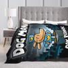 Anime Dog Man Cartoon Blanket Flannel Novelty Warm Throw Blanket for Chair Covering Sofa Spring/Autumn
