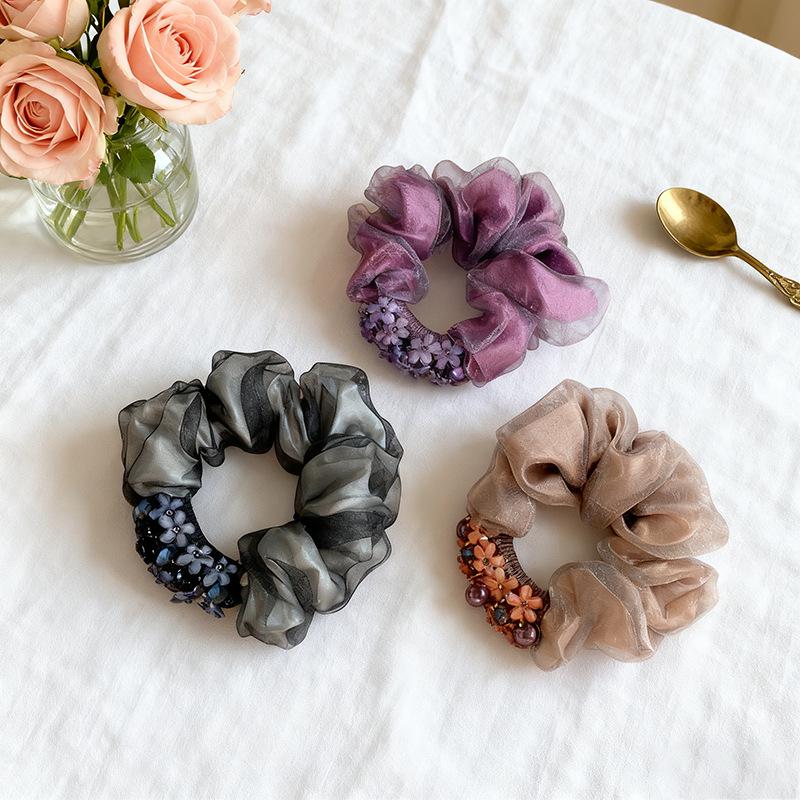Premium Elastic Mesh Scrunchie - Elegant Fairy Hair Tie for Low Ponytails