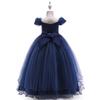 Kinder-Abendkleid, trägerlos, elegantes Prinzessinnenkleid, Stickerei, Blumenmädchen, Hochzeit, Applikation, Perlen, Paillettenkleid