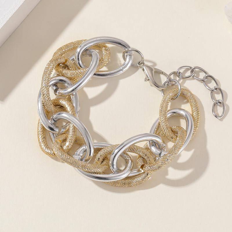 Accessories, Acrylic Leopard Geometric Colored Aluminum Chain Bracelet, Hip Hop Rough Jewelry For Women