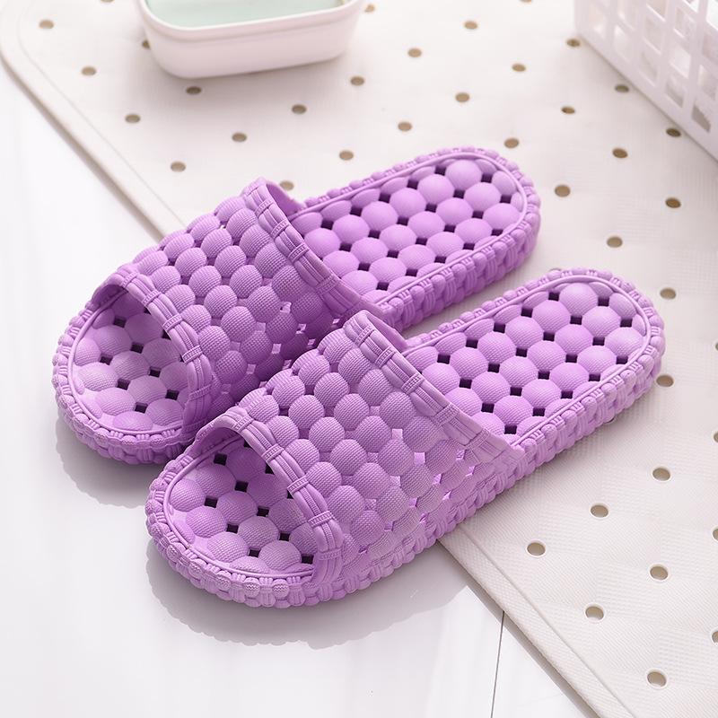 

Летние тапочки женские парные домашние домашние домашние ванные банные массажные нескользящие износостойкие водоотводящие прохладные тапочки мужские 40-41 Fits 39-40 лиловый