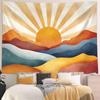 Mystic Moon Moth Tapestry, Boho Celestial Sunflower Floral Print Large Wall Hanging for Bedroom Living Room Aesthetic Decor