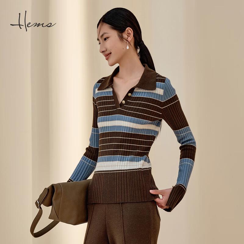 

Женский шерстяной вязаный свитер Heirmans с цветными блоками XL