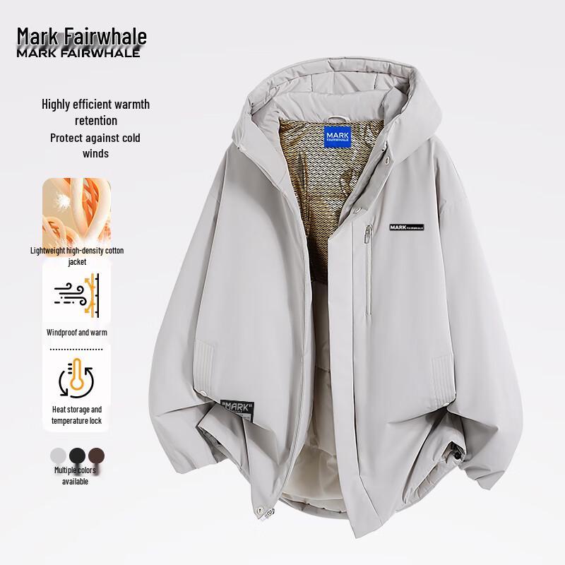 

MARK FAIRWHALE Men s Graphene Hooded Fleece-Lined Winter Jacket M