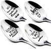 Stainless Steel Milk Coffee Spoons Dessert Ice Cream Fruit Spoon Teaspoon Accessories Tableware Gift for Valentine's Day