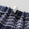 Gunze Nahtlose Seite Langarmhose Gefärbtes Marineblau Herrenpyjama, (Frontöffnung), 100% Baumwolle, Flanell, (SF4093)