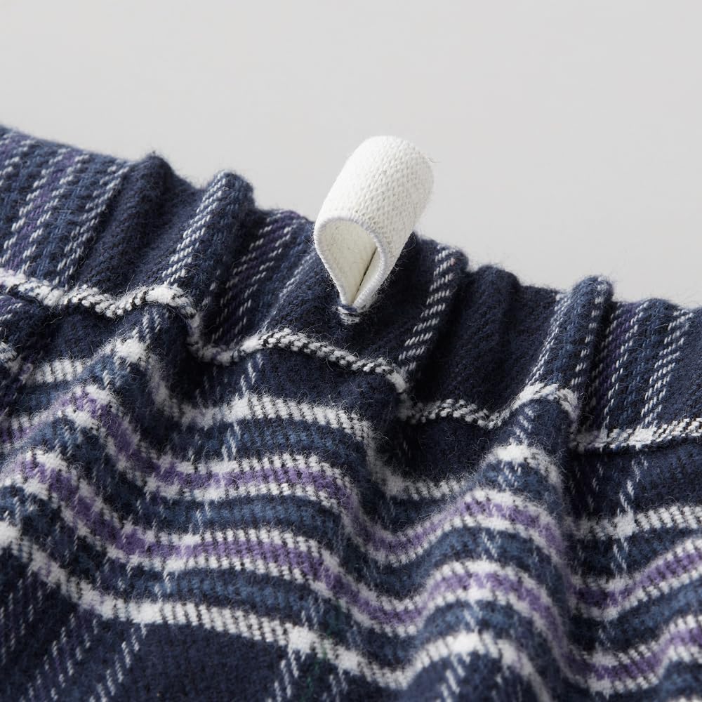 Gunze Nahtlose Seite Langarmhose Gefärbtes Marineblau Herrenpyjama, (Frontöffnung), 100% Baumwolle, Flanell, (SF4093)