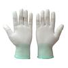 White PU Coated Finger Gloves - Anti-Static, Anti-Slip, 13-Gauge Nylon for Electronic Protection