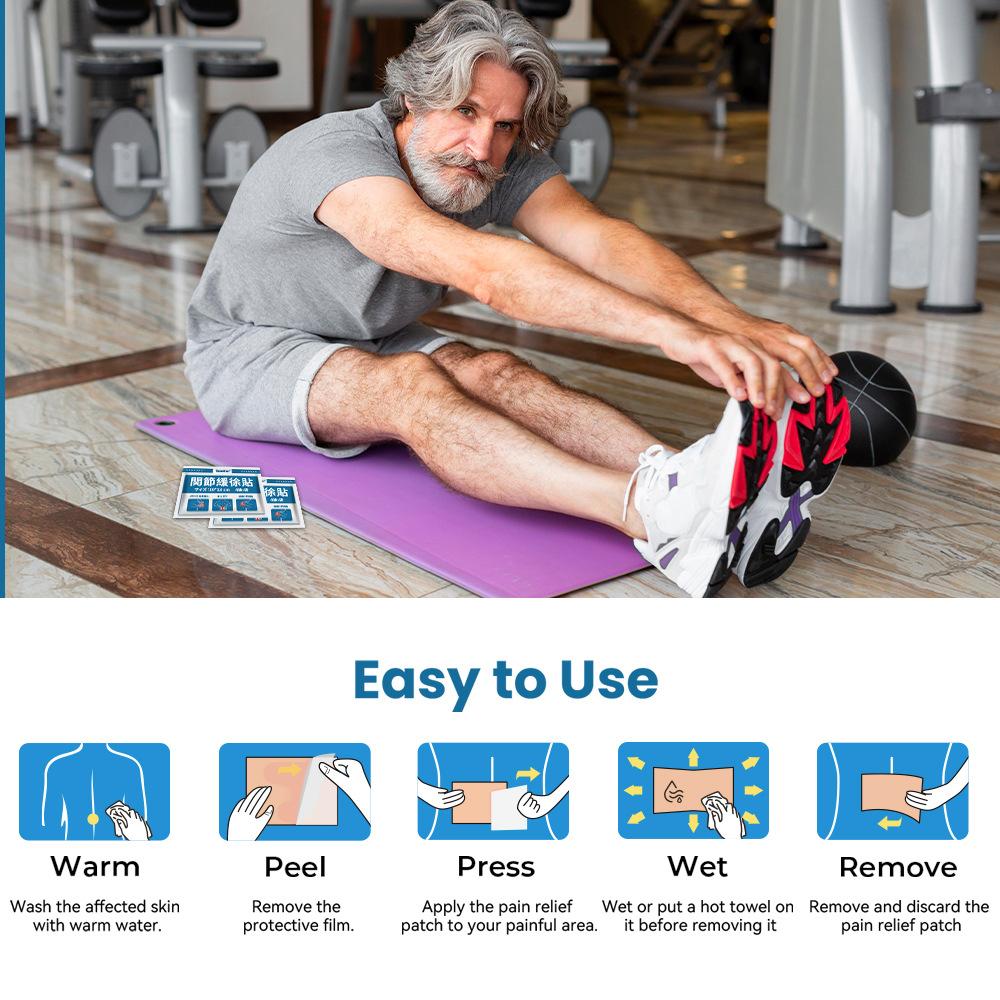 4 Bagged Joint Soothing Patches, Elastic and Breathable Plaster Patches, Joint Pain and Muscle Soothing Elastic Cloth