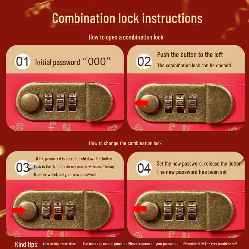 2026 New Style Large Capacity Savings Album: Password Lock Money Bag for Wealth Management & Banknote Storage