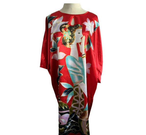 Plus Size Silk Qipao Pajama Robe & Tang Suit Bathrobe