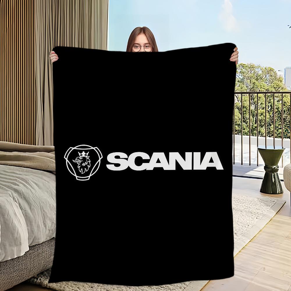 

S-S-SCANIA-ES Крутий Логотип Плед Фланелевий теплий комфорт м який плюшевий плед Для Пікніка Ліжок Диванів Будинків І Спалень 30x40in