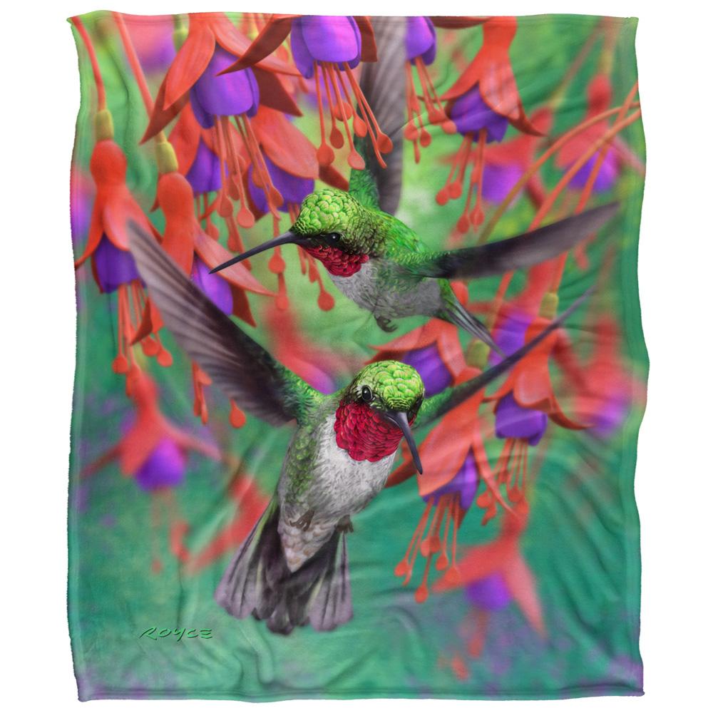 Royce McClure Silky Hummingbirds And Flowers Supersoft Blanket
