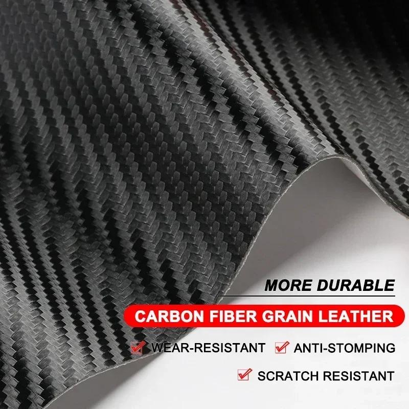 4-Piece Carbon Fiber Car Door Threshold Sticker Set Compatible Chevrolet Colorado Cruze Spark Captiva Malibu Trax Aveo Camaro