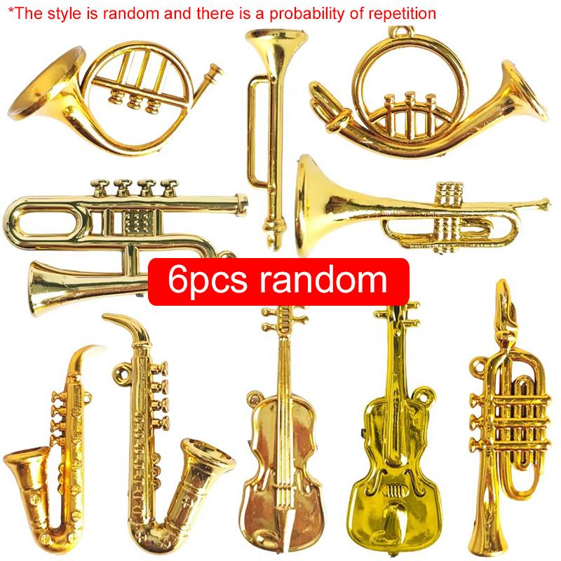 

6/9/12 шт. Миниатюрный металлический музыкальный инструмент, украшение, семейные поделки своими руками, мини-декоративные поделки, рождественские подвесные украшения TMZ