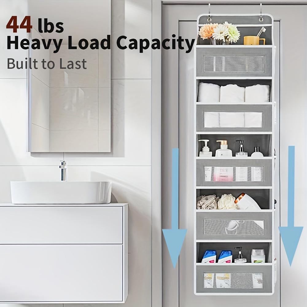 5-Layer Hanging Door Organizer - Large Capacity Storage Pockets for Wardrobe/Bathroom, Space Saving