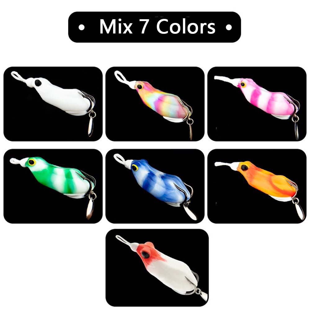 

7 шт. Силиконовая мягкая приманка Лягушка Рыболовные приманки 6,5 см 14,5 г Лягушка Спиннер Кальмар Громовой Джиг Блесна Троллинг Мягкая приманка Морская Рыболовная Снасть