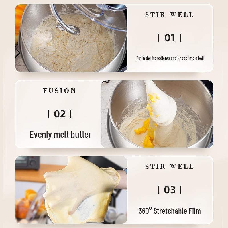 Konka ZuanChu Multifunctional Stand Mixer: Automatic 5L Egg Beater & Kneading Machine for Home Chefs