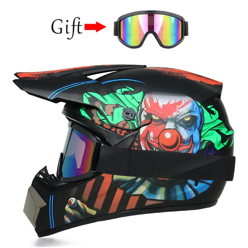 Teenage Professional Off-road Racing Helmet, Motorcycle Off-road Helmet, DOT Approved Motocross Goggles Gift Package