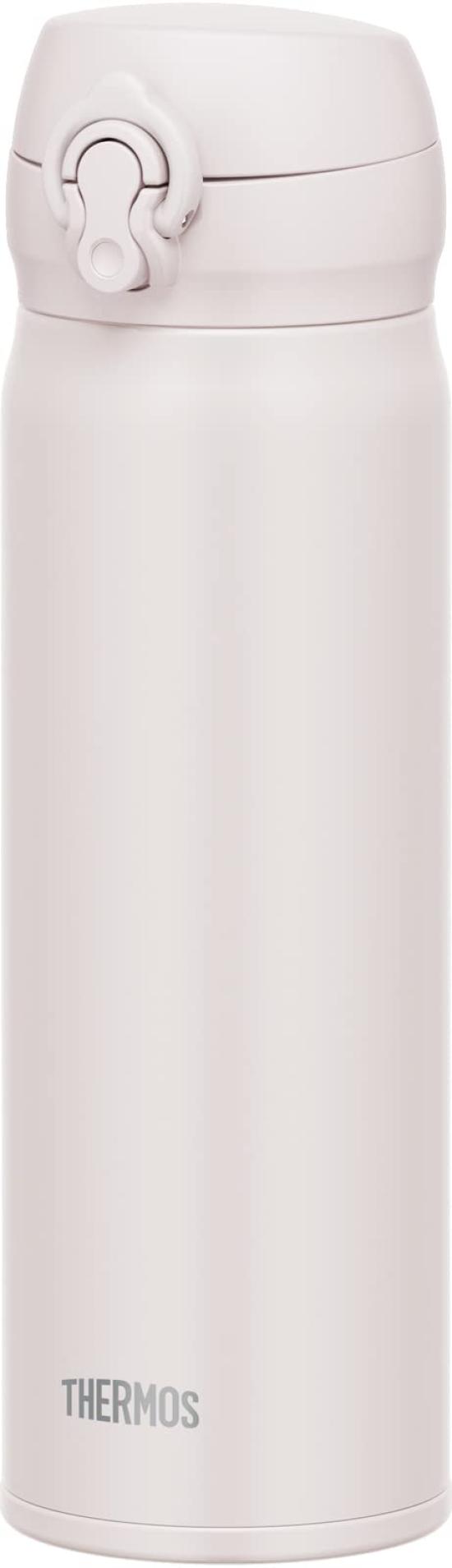 

Thermos Vacuum Insulated Portable Mug, 500ml, Ash White, Removable Spout for Easy Cleaning, Lightweight, One-Touch Opening, Stainless Steel Bottle,