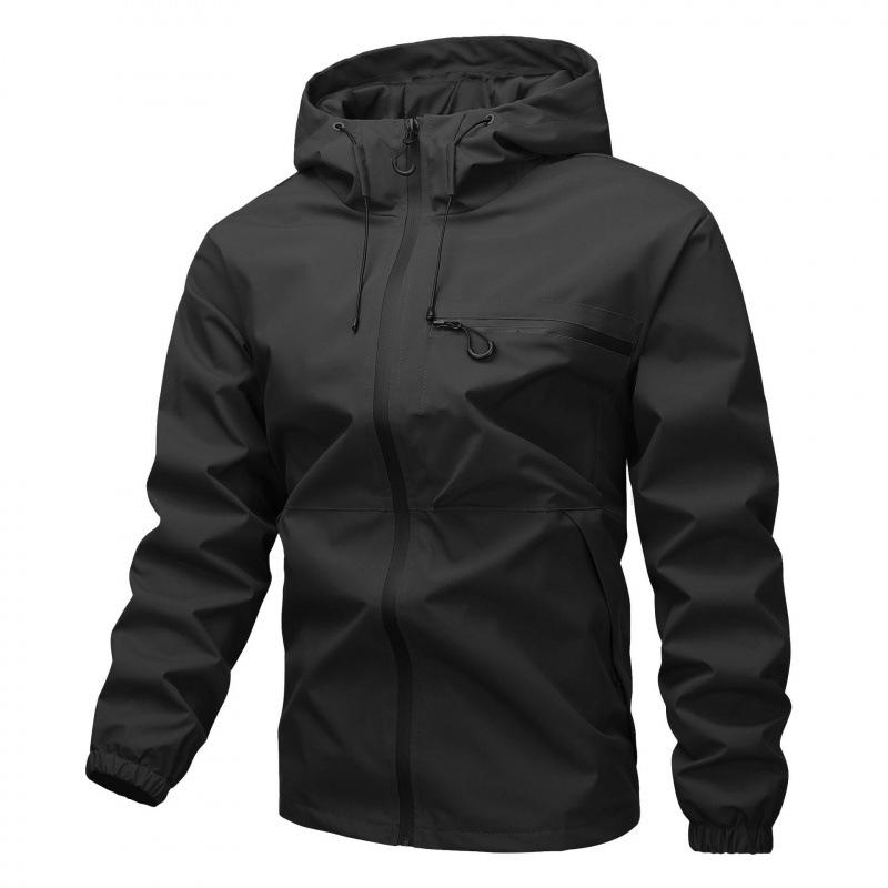 EU Size Men s Hooded Softshell Jacket Spring/Autumn Windproof Waterproof Outdoor Trendy Windbreaker XXL