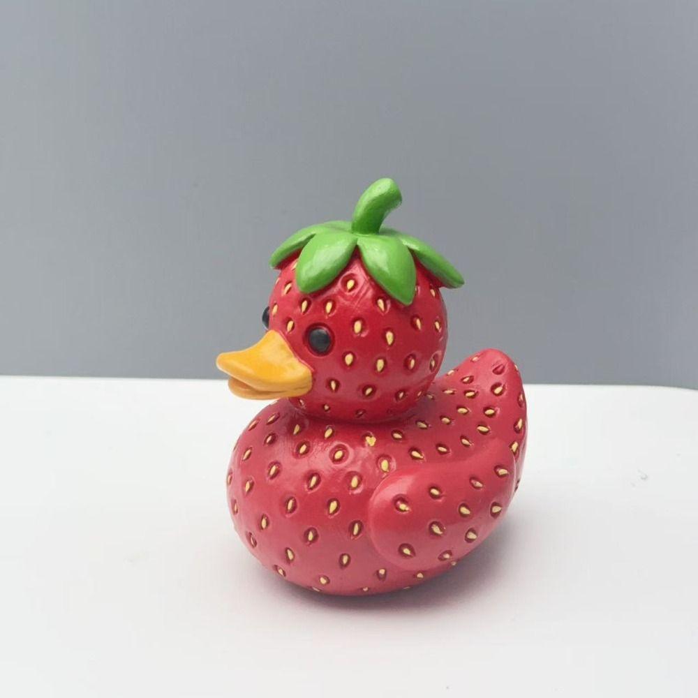 Resin Duck Figurine Cute Animal Sculpture Micro Landscape Miniatures Ornament  Office