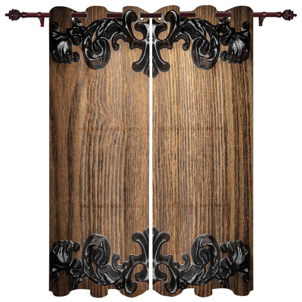 Barn Gate Retro Decoration Home Curtains Household Goods Living Room Bedroom Curtain