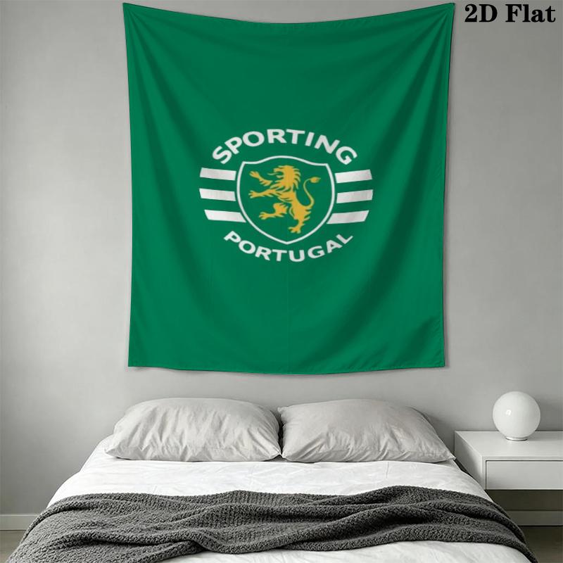 Sporting CP Wall Tapestry Aesthetic Wall Hanging Printed Fabric Blanket Decorative Tapestries for Bedroom Living Room Home Decor
