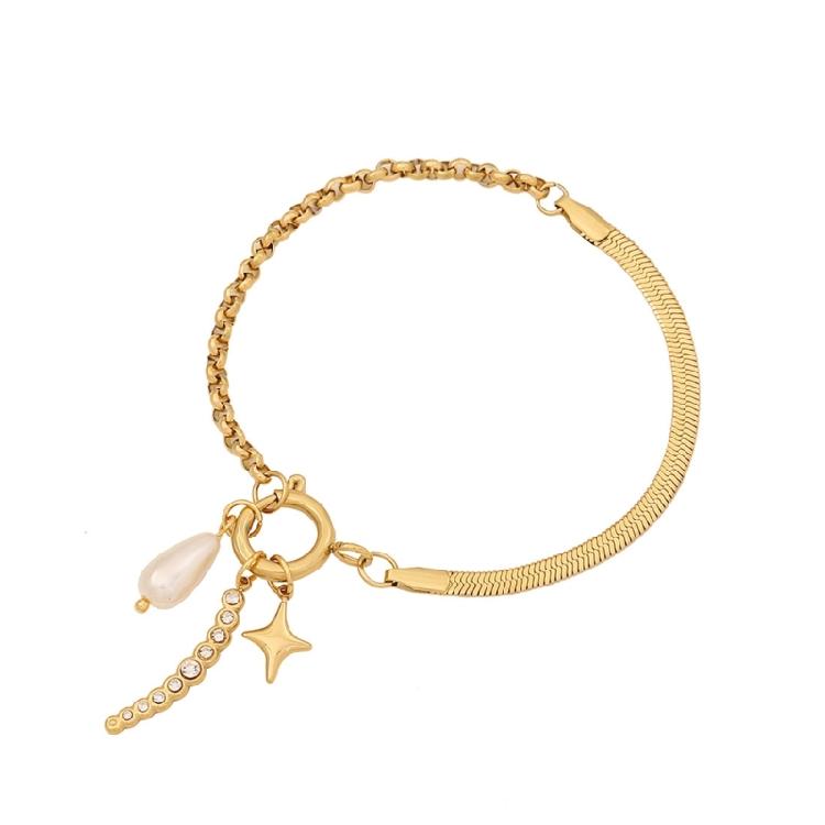 Modernes Herz-Anhänger-Armband Stilvolles Blumenketten-Armband Modischer Handgelenkschmuck Geschenk für Frauen, die Details lieben