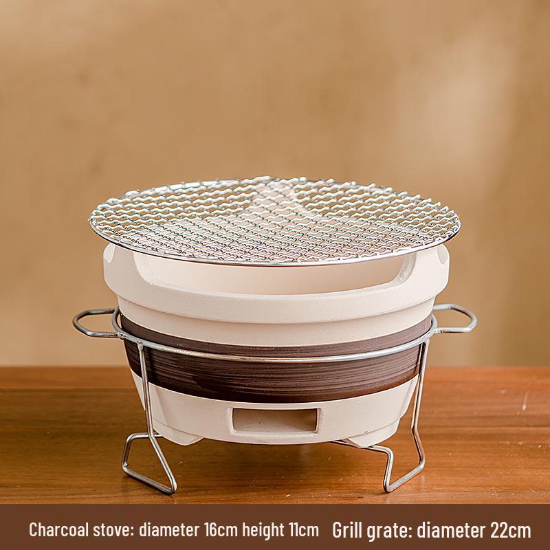 High-Temperature Resistant Ceramic Stove and Teapot Set for Outdoor Tea Brewing and Roasting