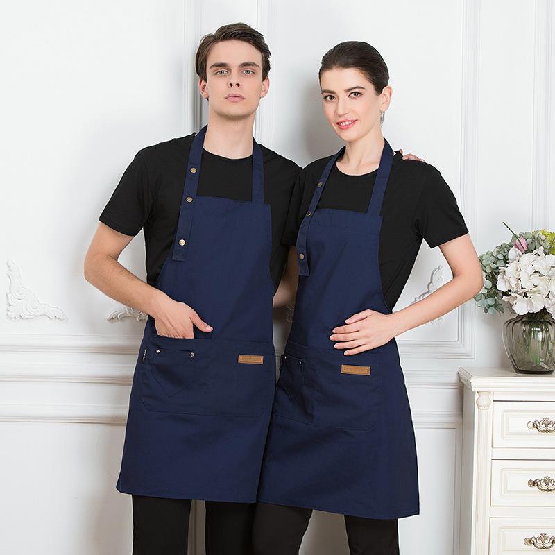 1pc Adjustable Chef Apron with Pockets,Professional Work Apron for Cooking, Baking, Gardening, BBQ, Coffee Shop, Studios Uniform