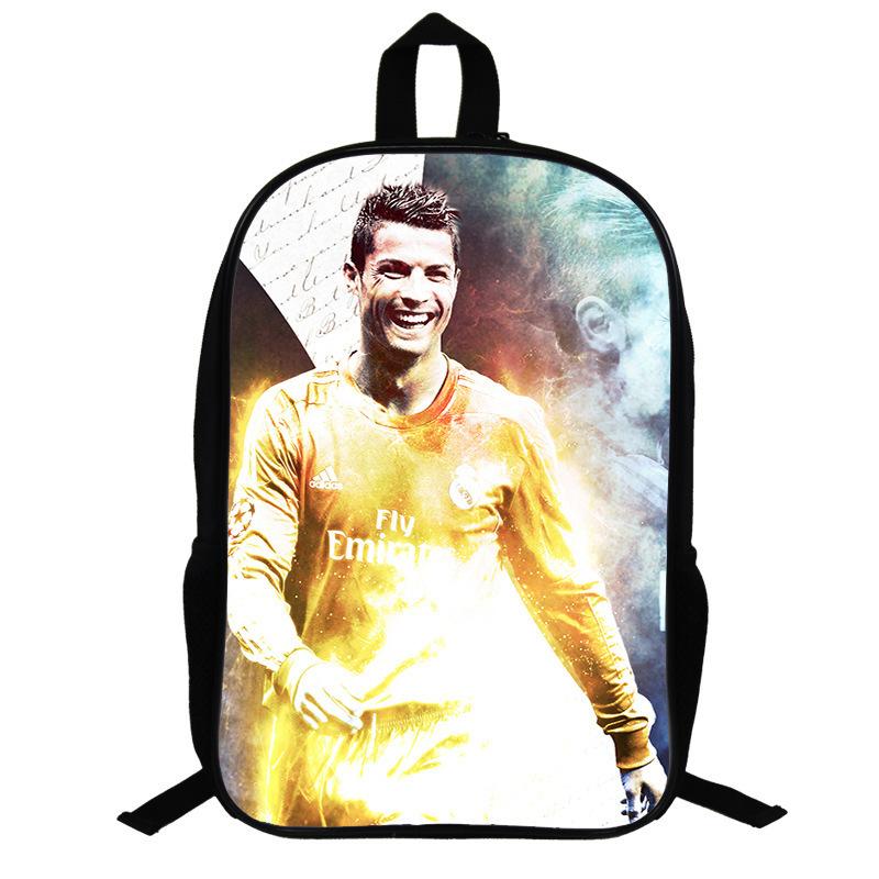 Zaino a Tema Ronaldo per Fan di Calcio Zaino per Studenti Scolastici Zaino per Bambini da 17 Pollici