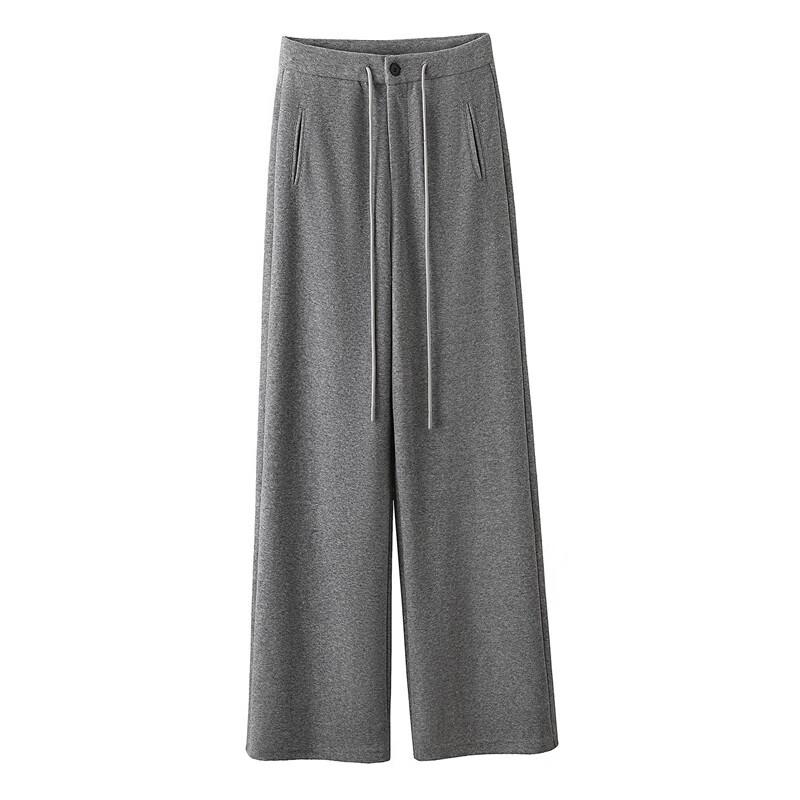 Women's High-Waist Drawstring Draped Casual Pants
