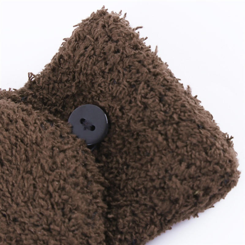 Halbfingerhandschuhe Multifunktional Umschlagbar Niedlich Korallenfleece Warm Kältefest Weich Bequem Damen Winter Warm Damen Handschuhe