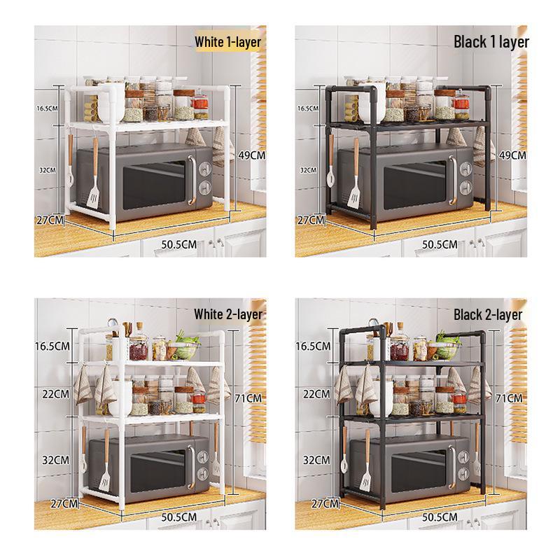 Zweistöckiges Küchenregal für Backofen und Mikrowelle