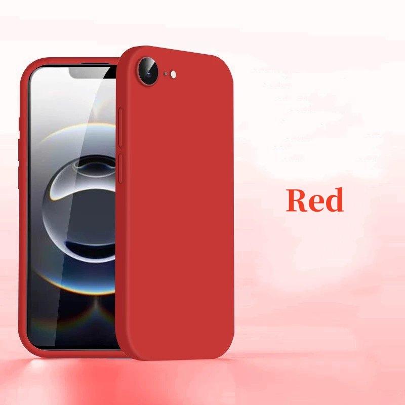For iPhone 17e Case iPhone 17e 16e SE 2026 SE3 Cover Coque Funda Soft Original Liquid Silicone Camera Protector Case iPhone 17e iphone17e красный