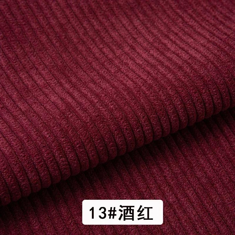 Corduroy Fabric Plain Medium Thick Strip Winter By The Meter for Clothes Bags Pant Shirts Sofa Sewing Soft Cloth Wearable Yellow