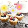 24 Stück Gänseblümchen Sonnenblume Kuchen Topper Party Dekorationszubehör Mädchen Gefallen Geburtstag Hochzeit Babyparty Party Cupcake Deko